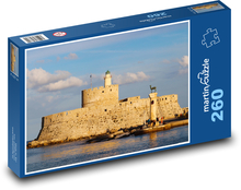 Hrad Agios Nikolaos - Mandraki, prístav Puzzle 260 dielikov - 41 x 28,7 cm 