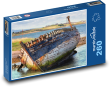 Vrak - záliv, pobřeží Puzzle 260 dílků - 41 x 28,7 cm