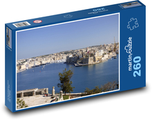 Malta - přístav, domy Puzzle 260 dílků - 41 x 28,7 cm