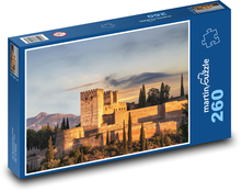 Alhambra - palác v Granadě, Španělsko Puzzle 260 dílků - 41 x 28,7 cm