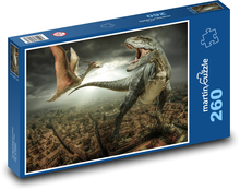 Dinosaurus - mesto, fantázia Puzzle 260 dielikov - 41 x 28,7 cm 