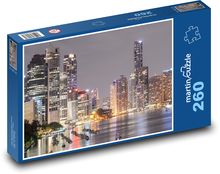Southbank Brisbane - nočné mesto, Austrália Puzzle 260 dielikov - 41 x 28,7 cm