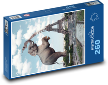 Slon - Eiffelova veža, Paríž Puzzle 260 dielikov - 41 x 28,7 cm 