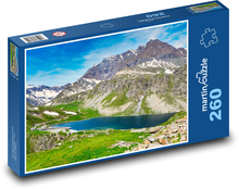 Alpy - hory, jezero Puzzle 260 dílků - 41 x 28,7 cm