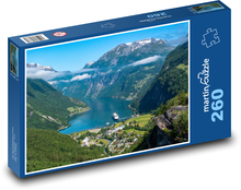 Berge - Tal, Fluss Puzzle 260 Teile - 41 x28,7 cm