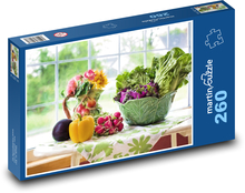 Zelenina - paprika, salát Puzzle 260 dílků - 41 x 28,7 cm