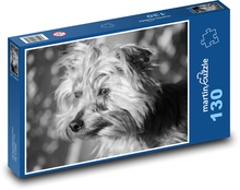 Portret psa na wietrze Puzzle 130 elementów - 28,7x20 cm