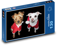 Vánoční pejsci v oblečku Puzzle 130 dílků - 28,7 x 20 cm