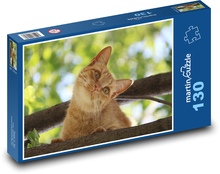 Redhead cat in a tree Puzzle 130 pieces - 28.7 x 20 cm