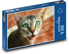 Grünäugige Katze Puzzle 130 Teile - 28,7x20 cm