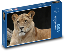 Eine wachsame Löwin in der Natur Puzzle 130 Teile - 28,7x20 cm