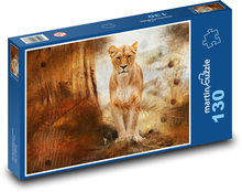Lion Puzzle 130 pieces - 28.7 x 20 cm 