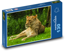 Africká levice v zelenej krajine Puzzle 130 dielikov - 28,7 x 20 cm 