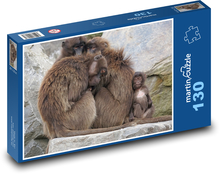 Rodzina śpiących małp Puzzle 130 elementów - 28,7x20 cm