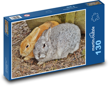 Szary i zardzewiały królik Puzzle 130 elementów - 28,7x20 cm