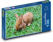 Králik v tráve Puzzle 130 dielikov - 28,7 x 20 cm 