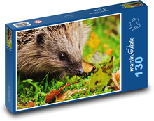 Jeż w jesiennych liściach Puzzle 130 elementów - 28,7x20 cm