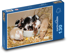 Ein Festmahl für die kleine Mäusefamilie Puzzle 130 Teile - 28,7x20 cm