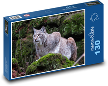 Przyczajony ryś Puzzle 130 elementów - 28,7x20 cm