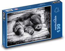 Śpiąca małpa Puzzle 130 elementów - 28,7x20 cm