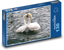 Zakochane łabędzie Puzzle 130 elementów - 28,7x20 cm