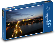 Noc Praga - Czechy Puzzle 130 elementów - 28,7x20 cm