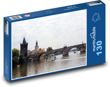 Karlův most a Vltava Puzzle 130 dílků - 28,7 x 20 cm
