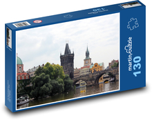 Malostranská mostecká veža, Praha Puzzle 130 dielikov - 28,7 x 20 cm 