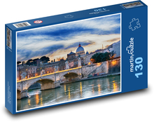 Řím - most Puzzle 130 dílků - 28,7 x 20 cm