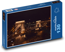 Budapešť - Nočný most Puzzle 130 dielikov - 28,7 x 20 cm 