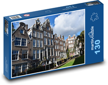 Amsterdam - tradičné holandské domy Puzzle 130 dielikov - 28,7 x 20 cm 