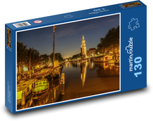 Noční Amsterdam Puzzle 130 - 28,7x20 cm