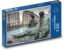 Posągi fontanny w Wiedniu Puzzle 130 elementów - 28,7x20 cm