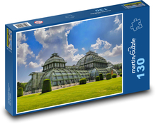 Vídeň - zámecký park Schönbrunn, skleník Puzzle 130 dílků - 28,7 x 20 cm
