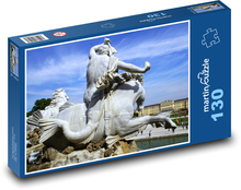 Fontanna Neptuna w pobliżu Schönbrunn w Wiedniu Puzzle 130 elementów - 28,7x20 cm