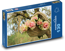 Flowers in a tree basket Puzzle 130 pieces - 28.7 x 20 cm