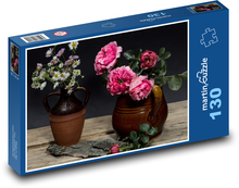 Kvety vo váze Puzzle 130 dielikov - 28,7 x 20 cm 