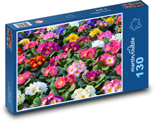 Farebné kvety prvosienky Puzzle 130 dielikov - 28,7 x 20 cm 