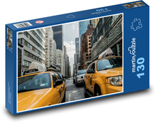 Žluté taxi v ulicích New Yorku Puzzle 130 - 28,7x20 cm