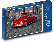 Červené auto Puzzle 130 dielikov - 28,7 x 20 cm 