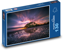 Odliv při západu slunce Puzzle 130 dílků - 28,7 x 20 cm