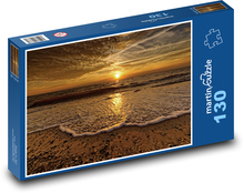 Západ slnka nad morom Puzzle 130 dielikov - 28,7 x 20 cm 