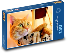 Roztomilá ryšavá mačka Puzzle 130 dielikov - 28,7 x 20 cm 