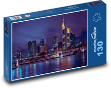 Frankfurt nad Menem - nocne miasto Puzzle 130 elementów - 28,7x20 cm