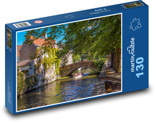Reie River in Bruges, Belgium Puzzle 130 pieces - 28.7 x 20 cm 