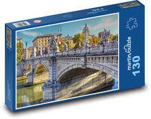 Itálie - Řím, most Puzzle 130 dílků - 28,7 x 20 cm
