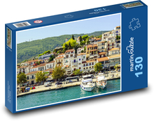 Port Skiathos w Grecji Puzzle 130 elementów - 28,7x20 cm
