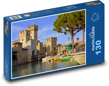 Zamek Sirmione nad jeziorem Garda Puzzle 130 elementów - 28,7x20 cm