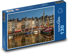 Miasto portowe Honfleur we Francji Puzzle 130 elementów - 28,7x20 cm