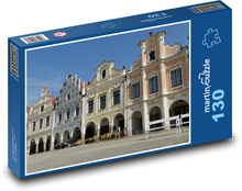 Historické domy Telč - Slovensko Puzzle 130 dielikov - 28,7 x 20 cm 